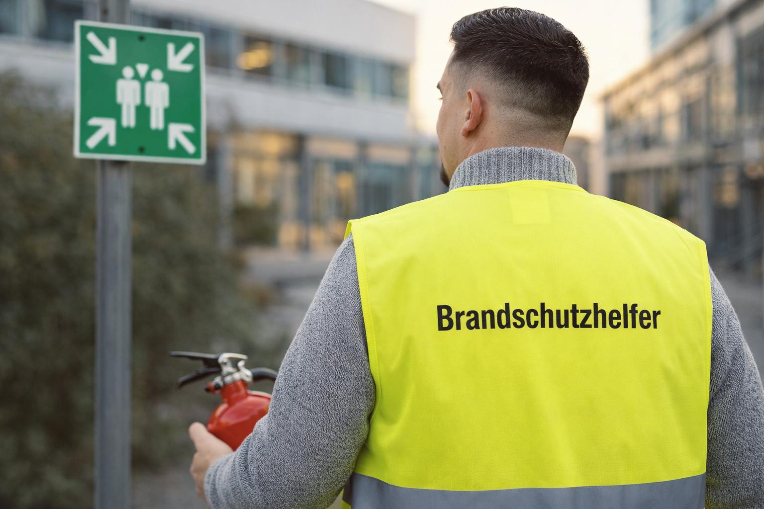 Brandschutzhelfer-Ausbildung mit praktischer Übung am Feuerlöscher